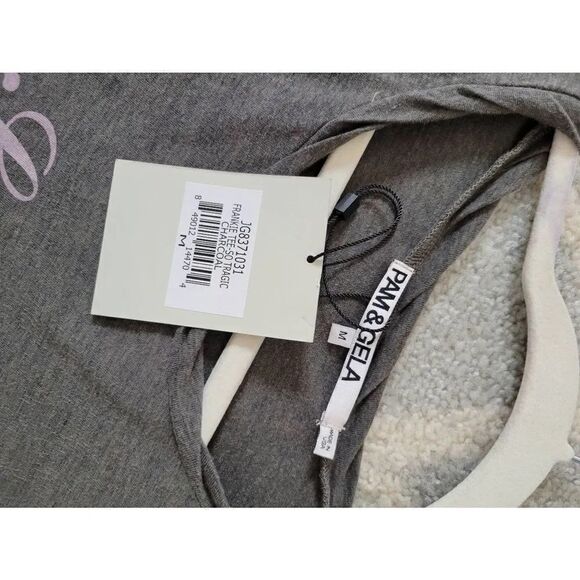 Pam & Gela So Tragic Frankie Tee - Charcoal M, NWT - Picture 7 of 7